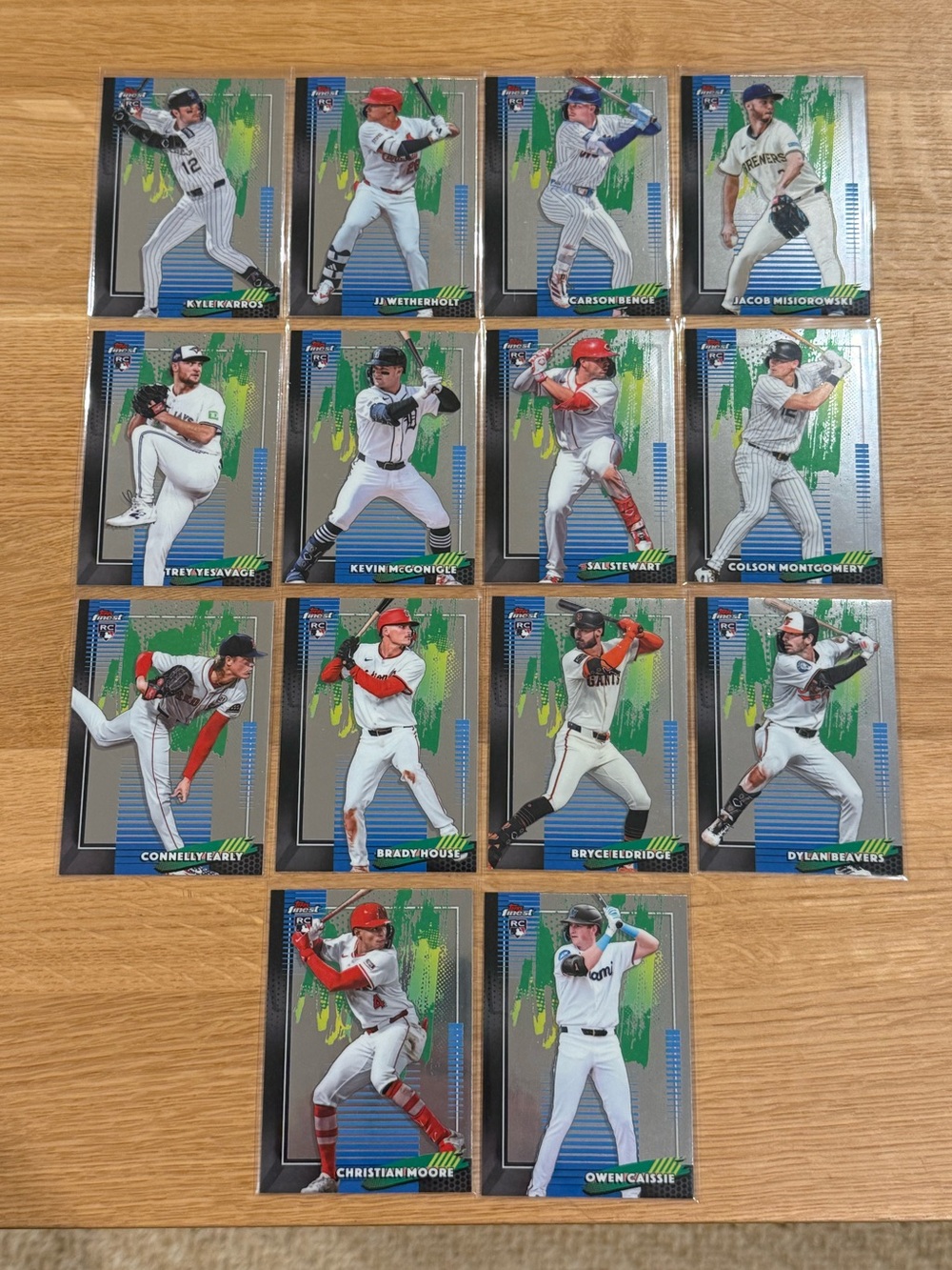 Topps Finest 2026 Baseball Lot Of 14 Common Rookies
